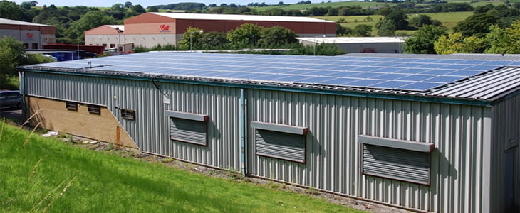 small business premises with solar